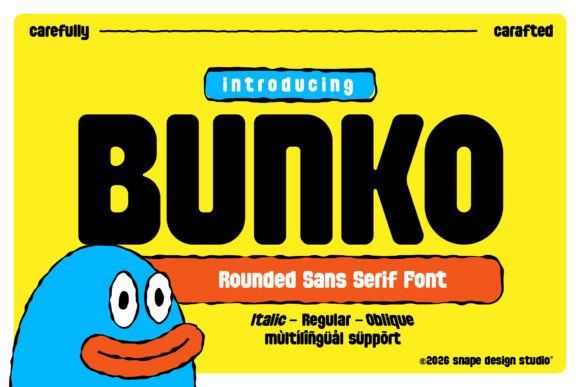Bunko: A Bold, Playful Display Font That Demands Attention
