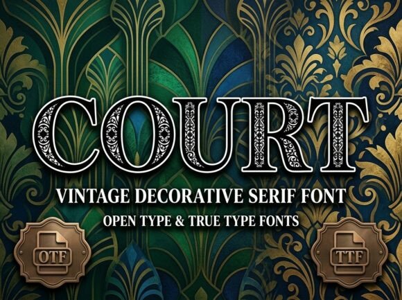 Court: A Vintage Serif Display Font for Editorial Elegance