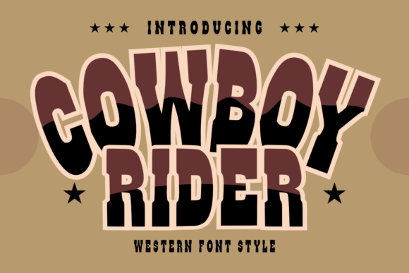 Cowboy Rider Font: Bold Western Charm for Handmade Labels & Printables