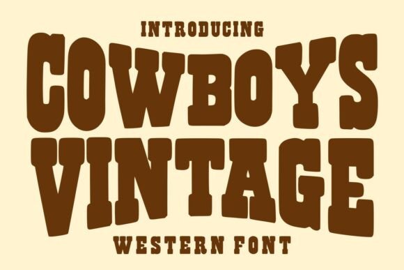 Cowboys Vintage: A Bold Display Font That Builds Brand Character