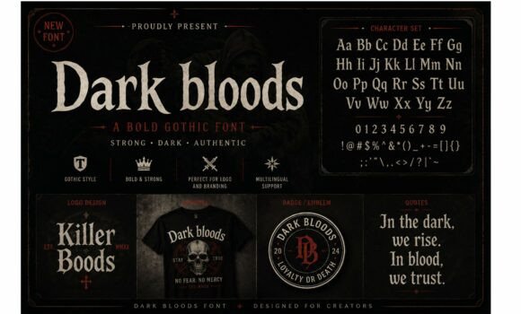 Dark Bloods: A Bold Gothic Font for Memorable Brand Identity