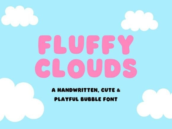 Fluffy Clouds Handwritten Typeface for Crafters & Sellers