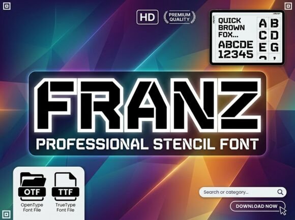 Frantz: A Bold Display Font That Commands Digital Space