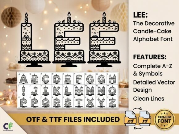 Lee: A Whimsical Display Font That Celebrates Milestones