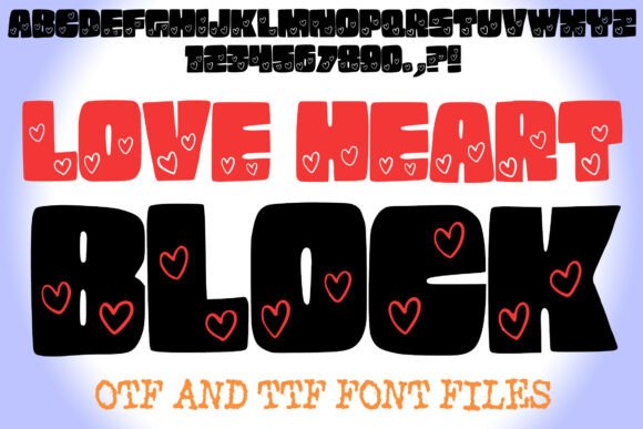 Love Heart Block: A Display Font That Stops Scrollers