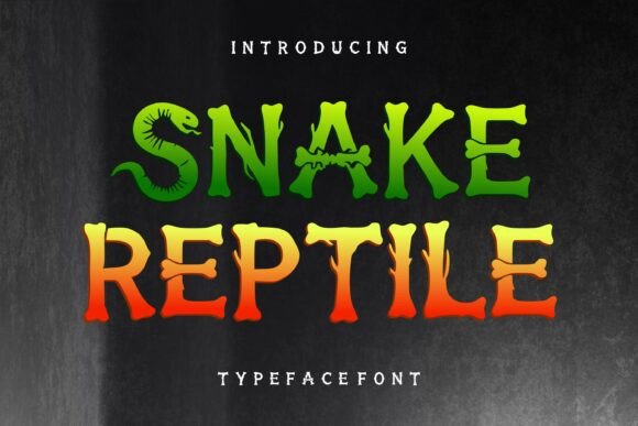 Snake Reptile: A Display Font with Organic Presence