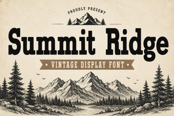 Summit Ridge: A Vintage Display Font for Authentic Brand Identity