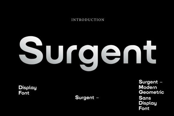 Surgent: A Bold Modern Geometric Display Font for Crafters