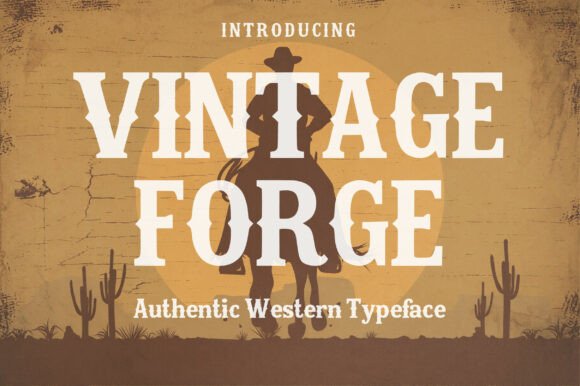 Vintage Forge: A Bold Western Typeface for Digital Branding